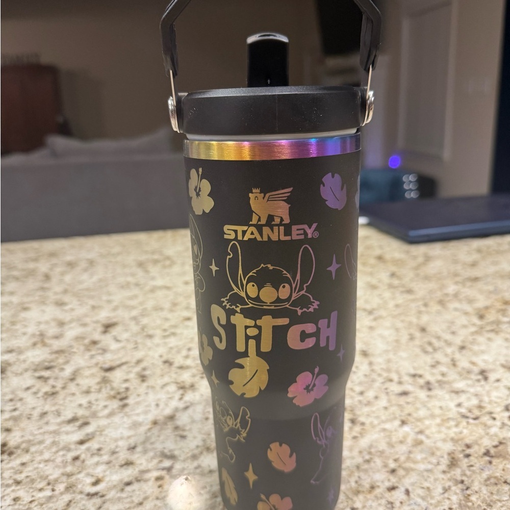 Stanley Black and Gold Vision Engraved Stitch Tumbler 30oz